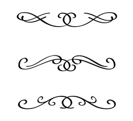 Ornamental divider hand drawn set