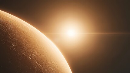 Fototapeta premium Cosmic Adventure: A Glimpse of a Distant Planet