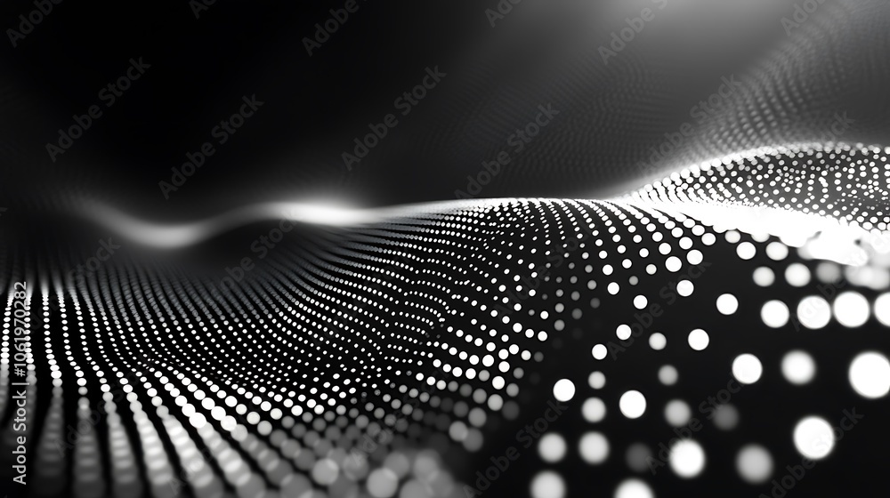 Poster realistic abstract halftone dots background with dynamic patterns image
