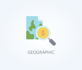  Geographic Vector, Icon Or Logo Sign Symbol Illustration 