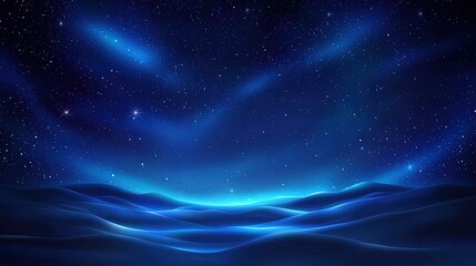 Tranquil Ocean Waves Under a Starry Sky