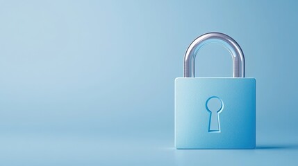 Fototapeta premium Vibrant Lock Symbolizing Security Against Digital Threats
