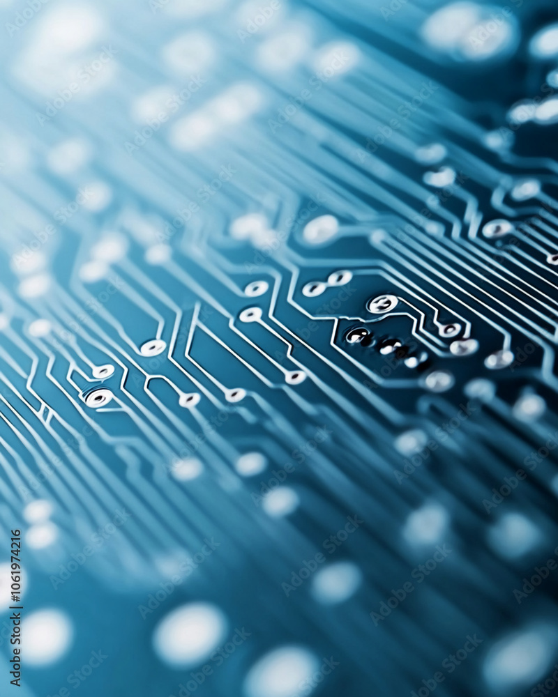 Aufkleber A close-up view of a circuit board, showcasing the intricate network of pathways and connections that enable electronic devices to function
