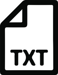 The TXT icon. Text file format symbol. Flat Vector illustration