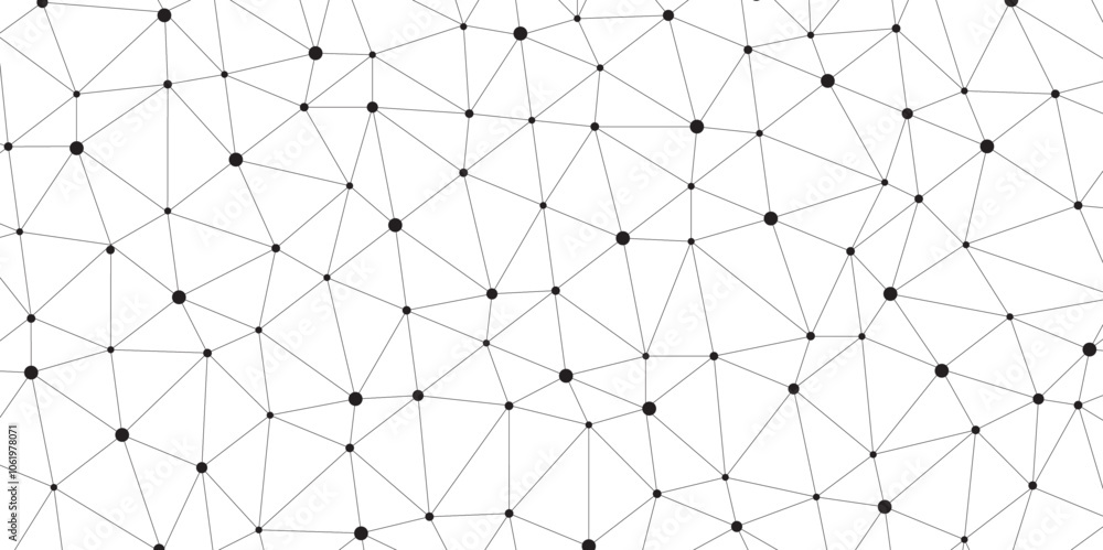 Poster Connection structure. Polygonal Mesh Background Vector design digital technology concept Global network connection data structure.