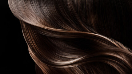 Fototapeta premium Flowing brown hair using for Background