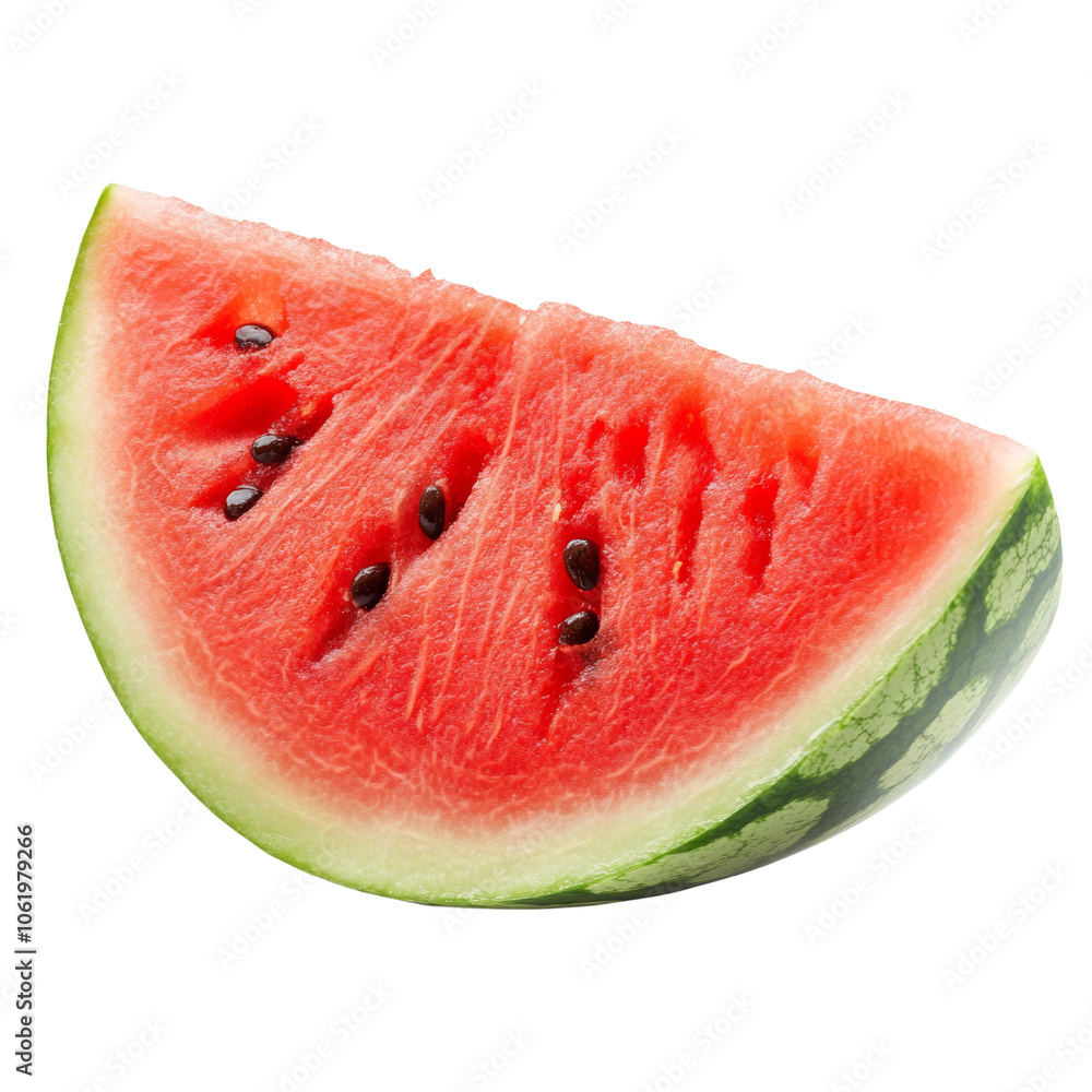 Poster slice of watermelon isolated transparent background