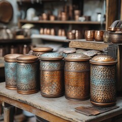 Exploring the art of traditional copper smithing intricate hammering techniques in a timeless workshop