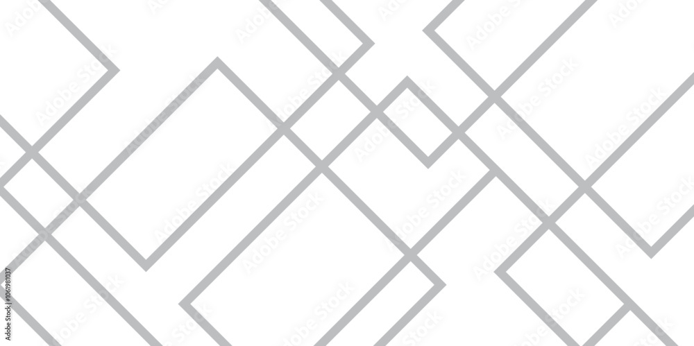 Poster grey geometric overlapping square seamless pattern. Modern white transparent material in triangle technology line vector background. abstract style hipster isolated geometric outline corporate design 
