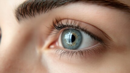 Close-Up of Holographic Data Overlay on Robot Face