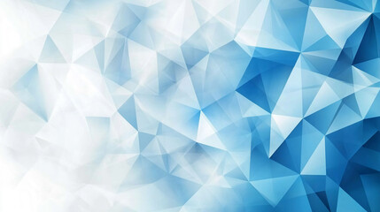Obraz premium An abstract geometric background featuring blue and white triangular shapes, creating a dynamic and modern design