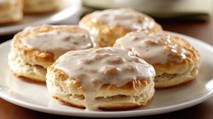 Delicious Biscuits with Creamy Gravy Topping