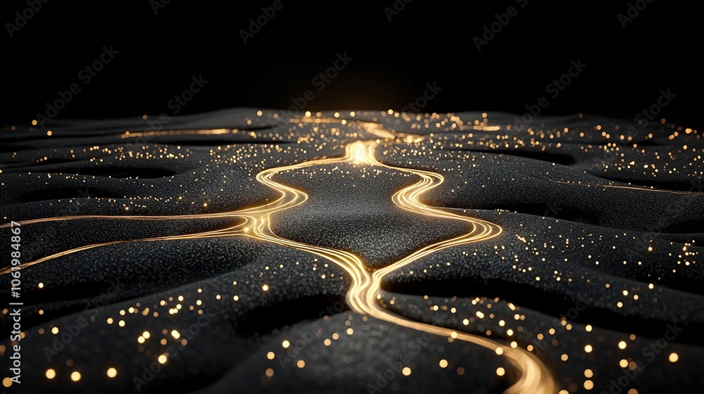 Poster modern shining circuit design with macro perspective