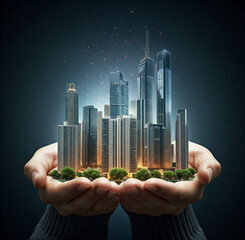 City in the Palm. Imagine a future where cities are sustainable and innovative.