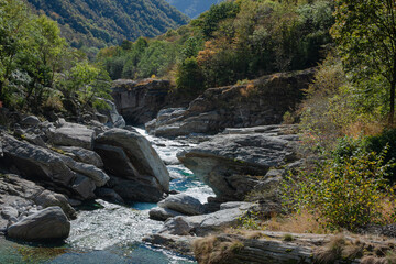 stones in the verzasca river valley 