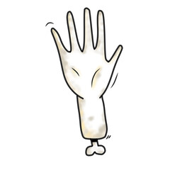 halloween ghost hand.