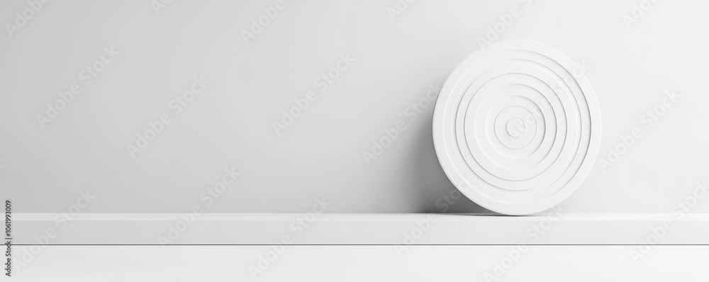 Poster minimal depth of field with abstract symbol design