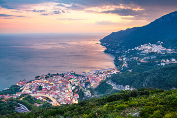 Vietri Sul Mare, Italy Town Skyline on the Amalfi Coast