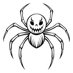Spooky Spider vector art illustration