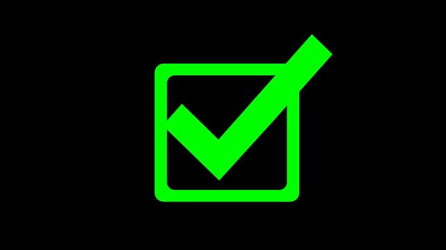 green check mark animation