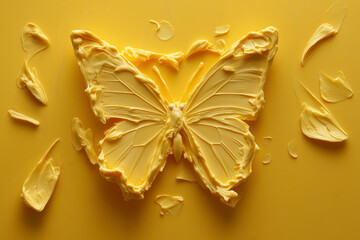 Butter shaped into butterfly