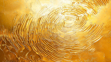 Abstract Golden Texture with Circular Patterns