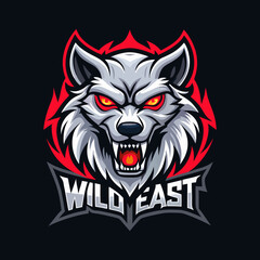 Angry grizzly wolf logo