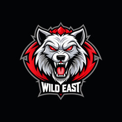 Angry grizzly wolf logo