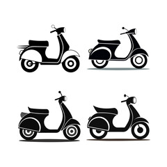 classic scooter silhouette