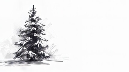 Obraz premium Christmas tree illustration.