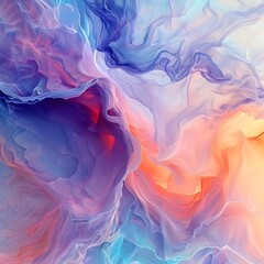 Obraz premium A colorful, abstract design with a mix of blue, purple, and orange hues