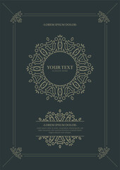 Art ornament greeting card vector template