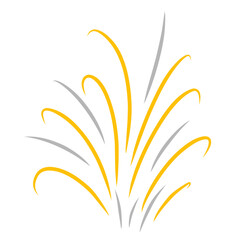 Fireworks illustration with gold and grey colour
