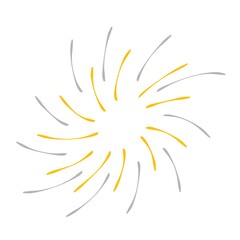 Fireworks illustration with gold and grey colour
