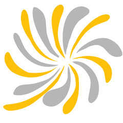 Fireworks illustration with gold and grey colour
