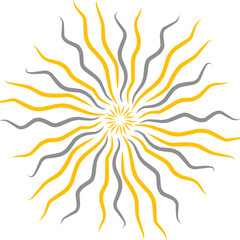 Fireworks illustration with gold and grey colour
