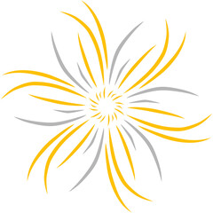 Fireworks illustration with gold and grey colour
