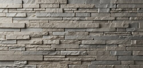Obraz premium Polished Light Gray Stone Wall