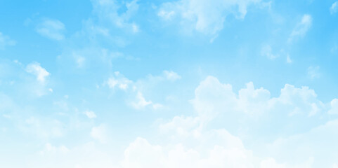 Processed collage of cloudy light blue sky texture. 