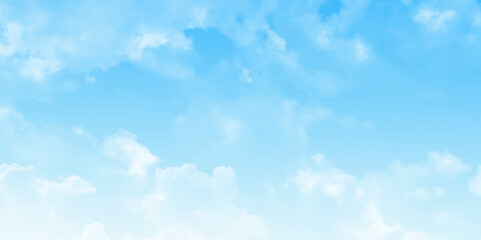 Processed collage of cloudy light blue sky texture. 