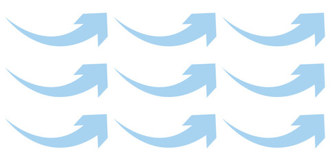 Obraz premium Abstract perspective line stripes with dimensional effect arrow isolated on white background.