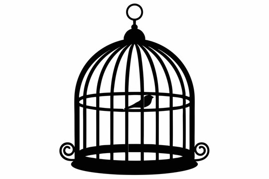 recommend clip art: 
                    Bird cage silhouette vector, vintage birdcages with bird, bird cage icon
                    