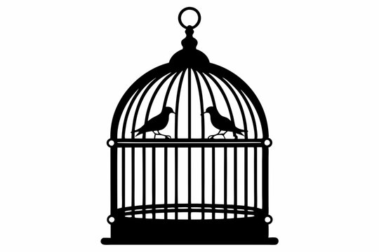recommend clip art: 
                    Bird cage silhouette vector, vintage birdcages with bird, bird cage icon
                    