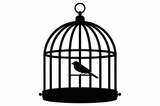 recommend clip art: 
                    Bird cage silhouette vector, vintage birdcages with bird, bird cage icon
                    