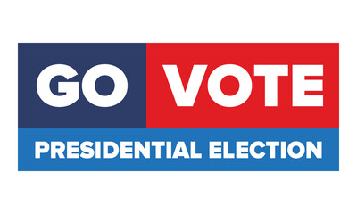 Vote 2024. Presidential Election in United States. Vote day, November 5. US Election. Patriotic american element. Poster, card, banner and background. Vector illustration