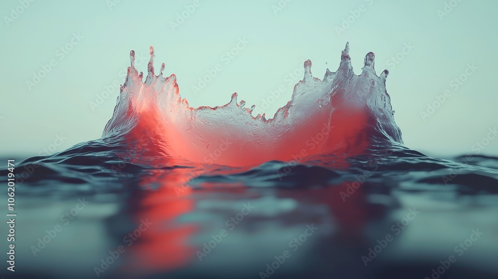 Poster digital audio spectrum wave effect, vibrant wave patterns in a free space, showcasing dynamic colors