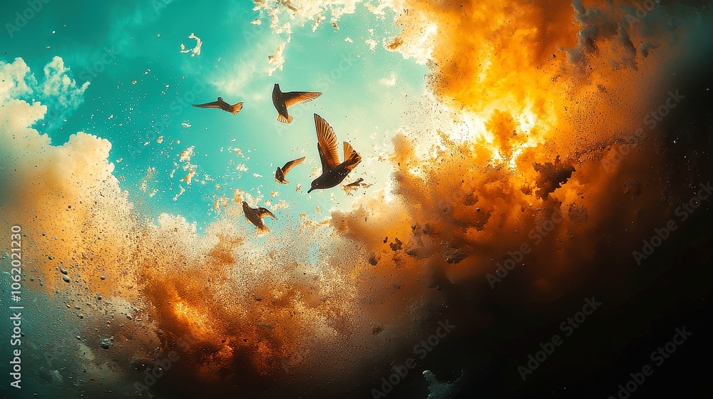Poster grainy texture overlay in open space, an artistic depiction featuring a soft, textured background th