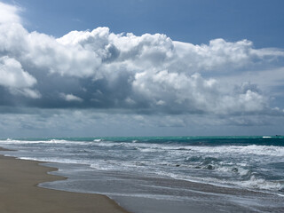 Dhanushkodi Beach, located near Arichal Munai, is known for its pristine sands and clear waters. Dhanushkodi is an abandoned town at the south-eastern tip of Pamban Island of the state of Tamil Nadu