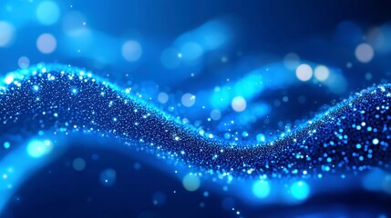 Abstract blue technology backdrop featuring numerous illuminated spots, creating a vibrant and dynamic atmosphere, ideal for digital designs or futuristic themes.