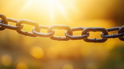 Obraz premium Broken Chain Symbolizing Freedom from Mental Illness